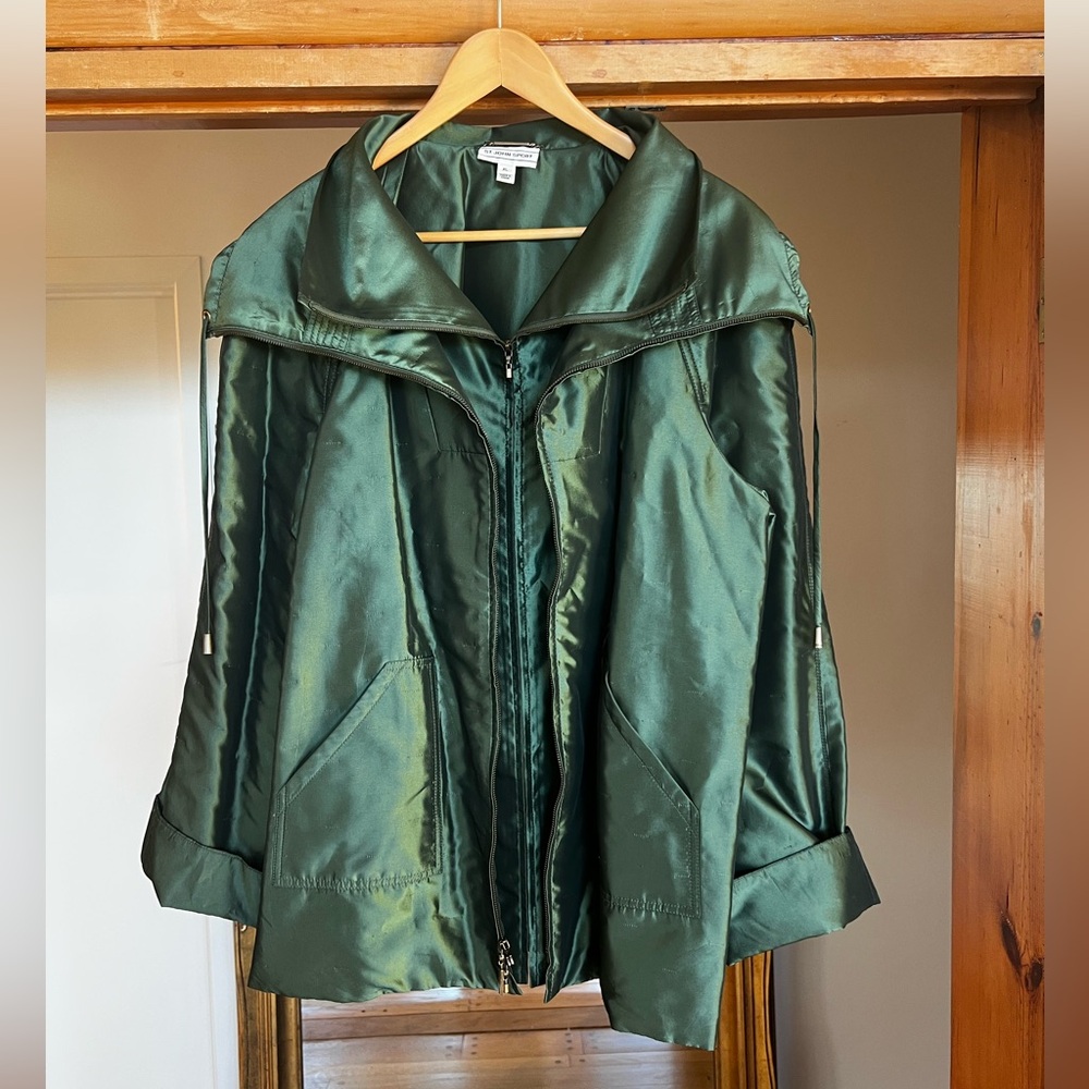 St. John Sport vintage iridescent green jacket size XL